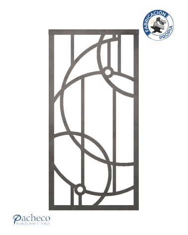 Panel decorativo de hierro curvas superpuestas estilo Modernista para jardines y fachadas