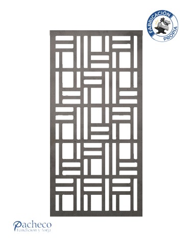 Celosía de hierro entramado geométrico  para cerramientos