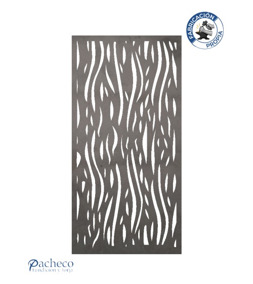 Panel de hierro calado ondas fluidas para cerramientos modernos y terrazas