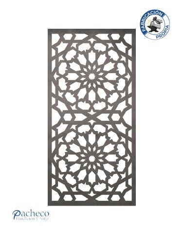 Panel decorativo de hierro geometría estilo mosaico Alhmabra para fachadas y barandillas