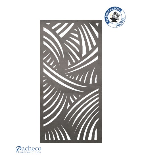 Celosía de hierro curvas superpuestas para cerramientos exteriores modernos