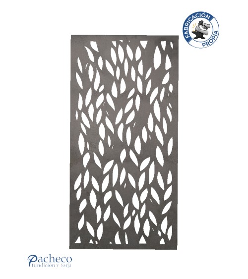 Celosía de hierro diseño patrón piedra para jardines y muros exteriores