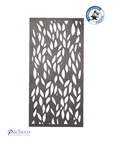 Celosía de hierro diseño patrón piedra para jardines y muros exteriores