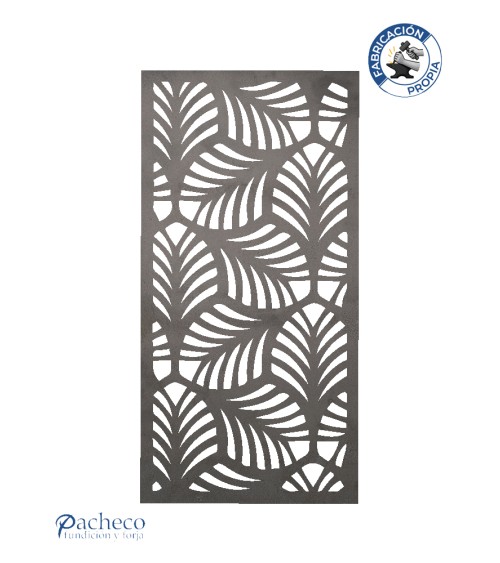 Panel decorativo de hierro hojas entrelazadas para barandillas y fachadas