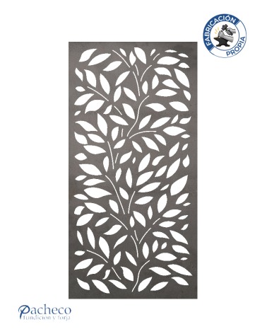 Panel decorativo de hierro hojas densas para barandillas y muros exteriores