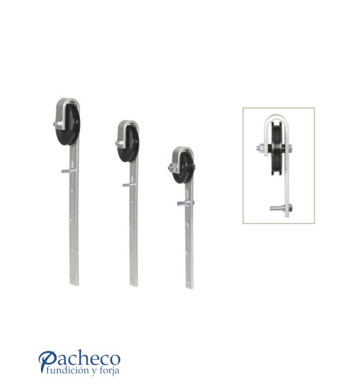 Poleas para puertas de granero Cincado - Rueda de Acero