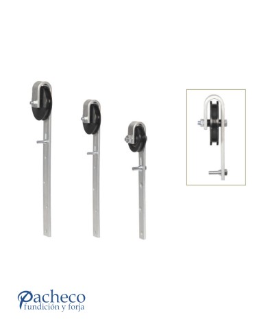 Poleas para puertas de granero Cincado - Rueda de Acero