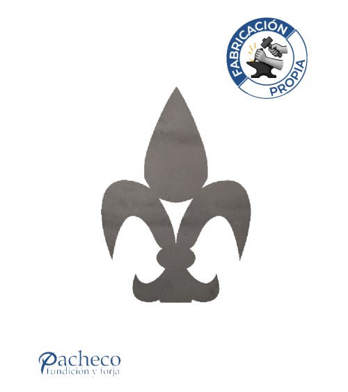 Remate de hierro flor de lis para barrotes de rejas, cancelas y cerramientos de forja