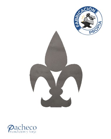 Remate de hierro flor de lis para barrotes de rejas, cancelas y cerramientos de forja