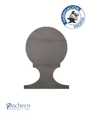 Remate de hierro bola maciza para remate de barrotes en estructuras metálicas