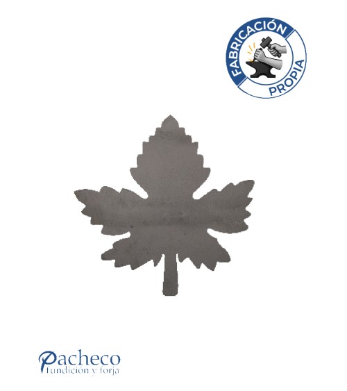 Figura decorativa de hierro hoja de arce para barrotes, puertas y trabajos de forja