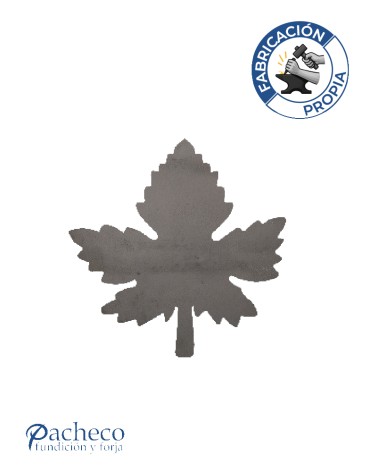 Figura decorativa de hierro hoja de arce para barrotes, puertas y trabajos de forja