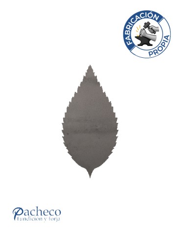 Remate de hierro hoja alargada para barrotes de rejas, cancelas y cerramientos metálicos