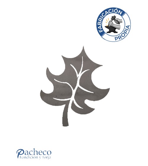 Remate de hierro hoja ornamental para soldar en barrotes de rejas y cerramientos metálicos