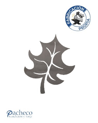 Remate de hierro hoja ornamental para soldar en barrotes de rejas y cerramientos metálicos