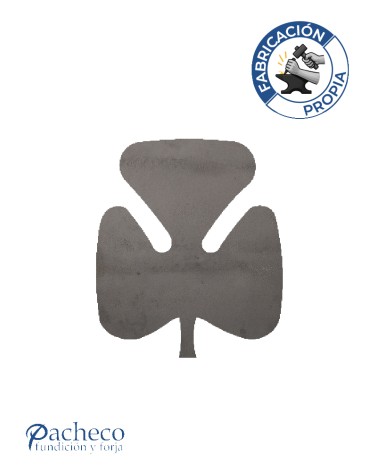 Remate de hierro trébol redondeado para cerramientos metálicos y barandillas exteriores