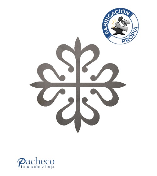 Figura de hierro flor ornamental para decoración de forja