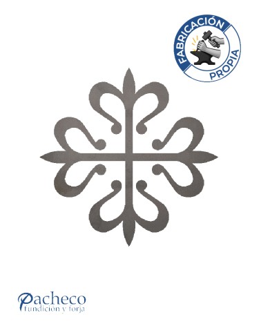 Figura de hierro flor ornamental para decoración de forja