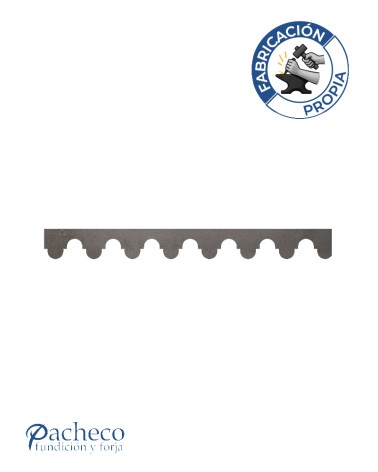 Greca de hierro diseño semicircunferencias para remate decorativo de balcones y tejadillos