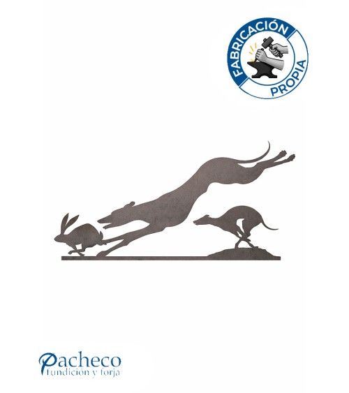 Silueta Galgos  en Chapa de Hierro para Decoración