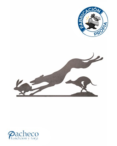 Silueta Galgos  en Chapa de Hierro para Decoración