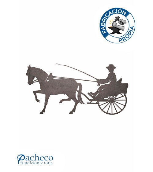 Silueta Carruaje  en Chapa de Hierro para Decoración