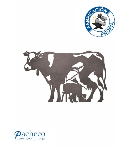 Silueta Vaquera  en Chapa de Hierro para Decoración