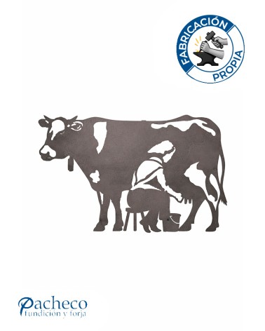 Silueta Vaquera  en Chapa de Hierro para Decoración