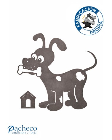 Silueta Cachorro  en Chapa de Hierro para Decoración