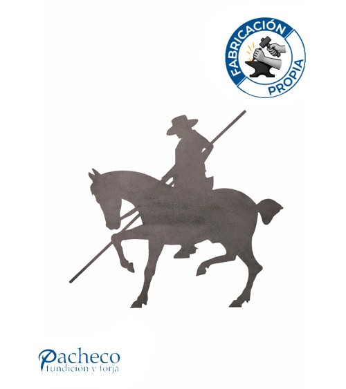 Silueta Garrochista  en Chapa de Hierro para Decoración