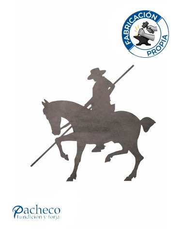 Silueta Garrochista  en Chapa de Hierro para Decoración