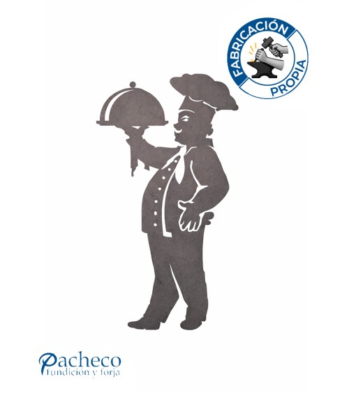 Silueta Cocinero  en Chapa de Hierro para Decoración