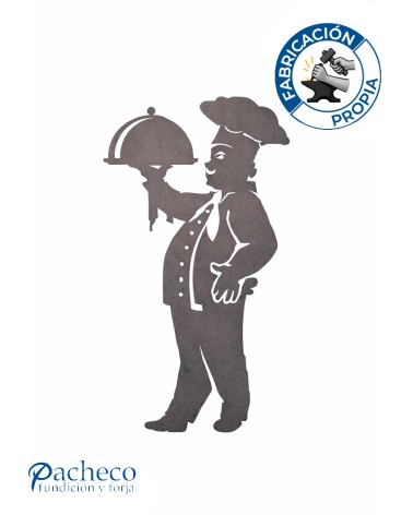 Silueta Cocinero  en Chapa de Hierro para Decoración