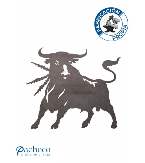 Silueta Toro Bravo  en Chapa de Hierro para Decoración
