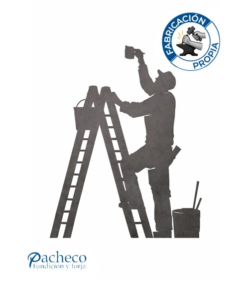 Silueta Pintor  en Chapa de Hierro para Decoración