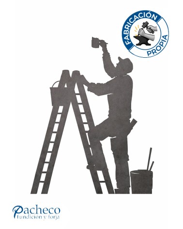 Silueta Pintor  en Chapa de Hierro para Decoración