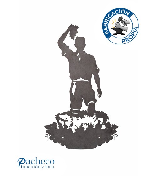 Silueta Pisauvas  en Chapa de Hierro para Decoración