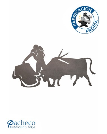 Silueta Torero Pecho  en Chapa de Hierro para Decoración