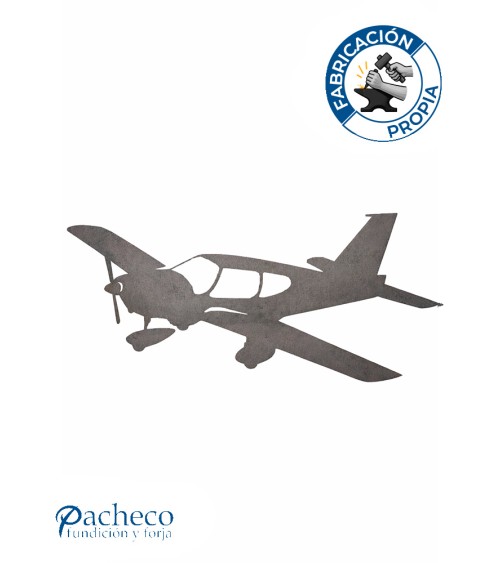 Silueta Avión en Chapa de Hierro para Decoración