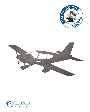 Silueta Avión en Chapa de Hierro para Decoración