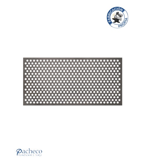 Celosía de hierro perforada con agujeros redondos para cerramientos para exterior