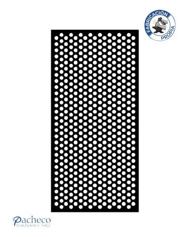 Celosía de hierro perforada con agujeros redondos para cerramientos para exterior