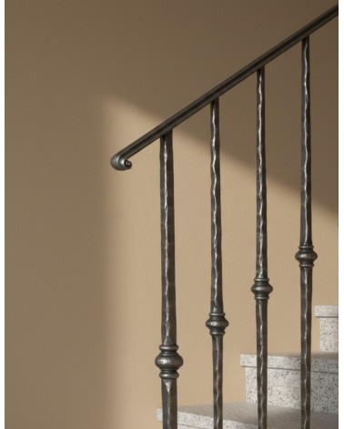 Remate para Pasamanos de Forja con Curva Cerrada Liso Media Caña 40x10 - 50x10 mm