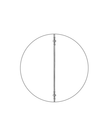 Balaustre Forjado Doble Nudo Forja Redondo 14 mm