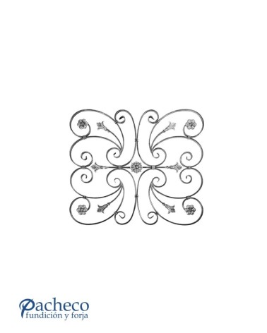 Balaustrada de Forja Ces y Adornos de Forja Pletina 16x8 mm