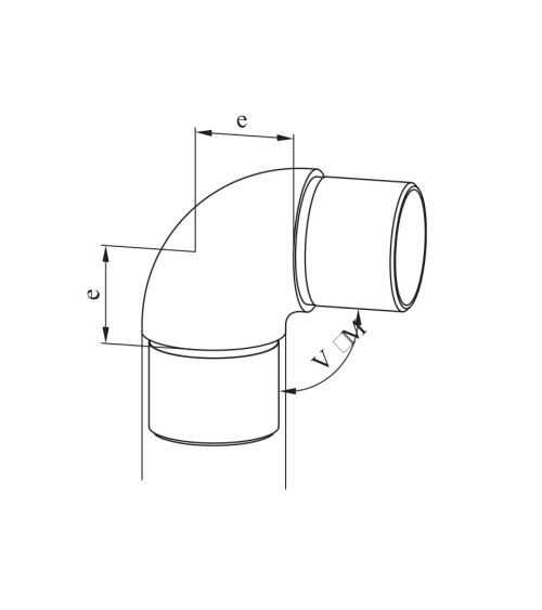 Codo de Acero Inoxidable 316 Brillo y Satinado Redondo 20 mm - 43 mm - 50,8 mm