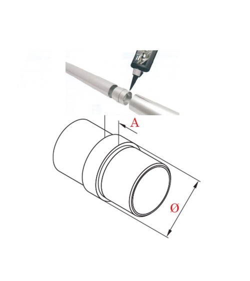 Conector de Acero Inoxidable 316 a 0 º Brillo y Satinado Redondo 12 mm - 20 mm - 43 mm - 50,8 mm