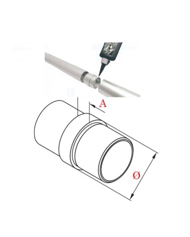 Conector de Acero Inoxidable 316 a 0 º Brillo y Satinado Redondo 12 mm - 20 mm - 43 mm - 50,8 mm
