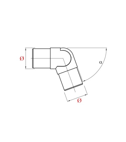 Codo de Acero Inoxidable 316 Regulable Brillo y Satinado Redondo 12 mm - 20 mm - 43 mm - 50,8 mm