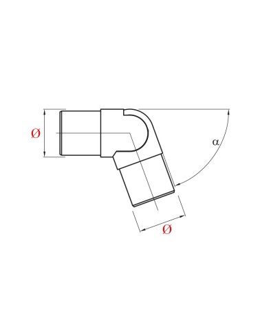 Codo de Acero Inoxidable 316 Regulable Brillo y Satinado Redondo 12 mm - 20 mm - 43 mm - 50,8 mm